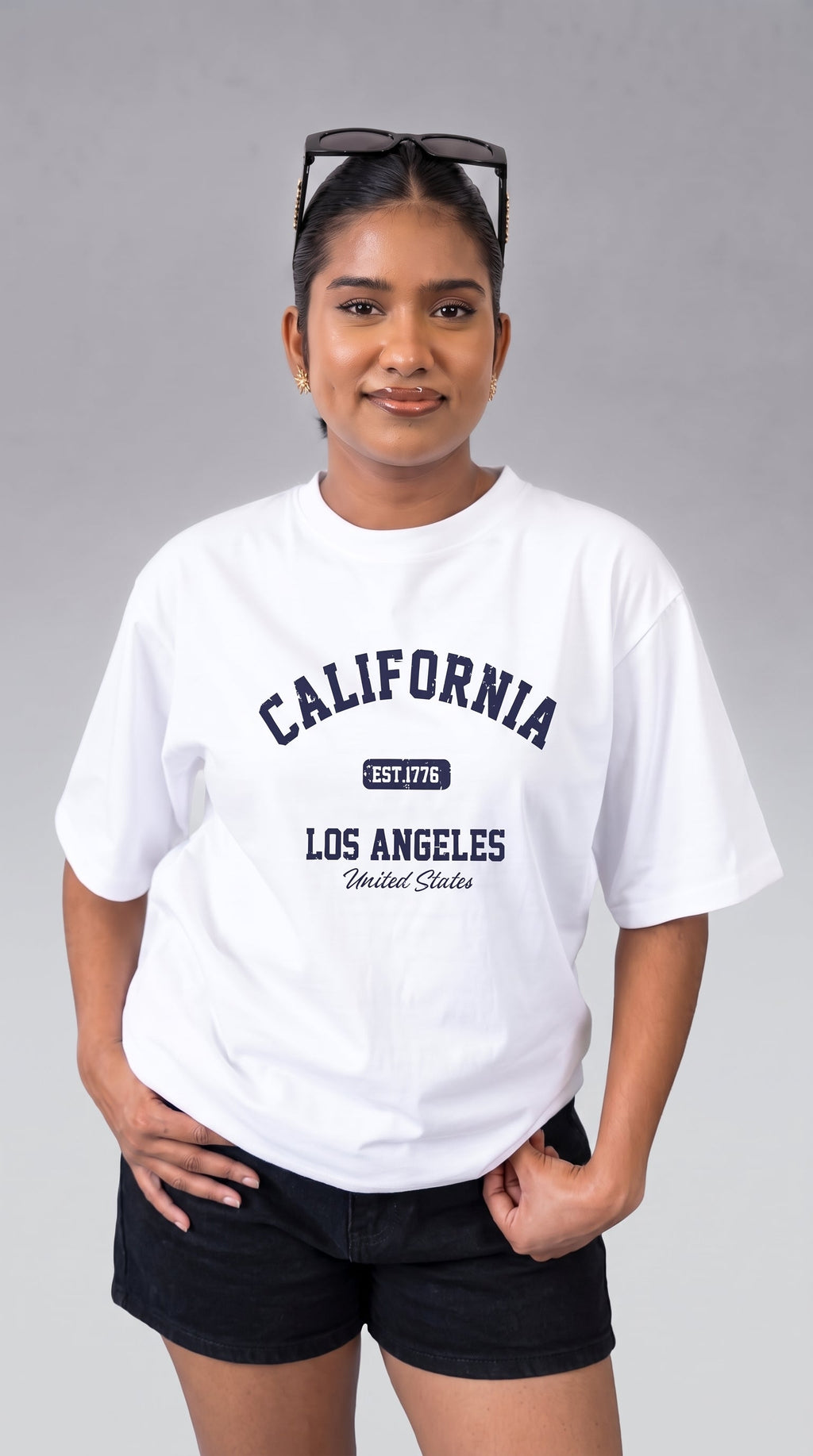California Varsity Oversized Tee, front view