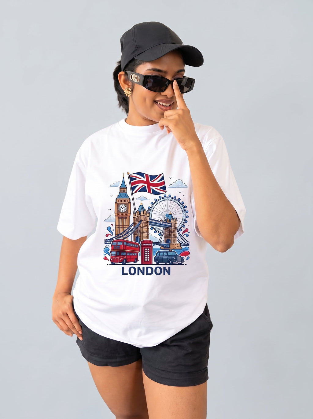 London Oversized Tee, front view
