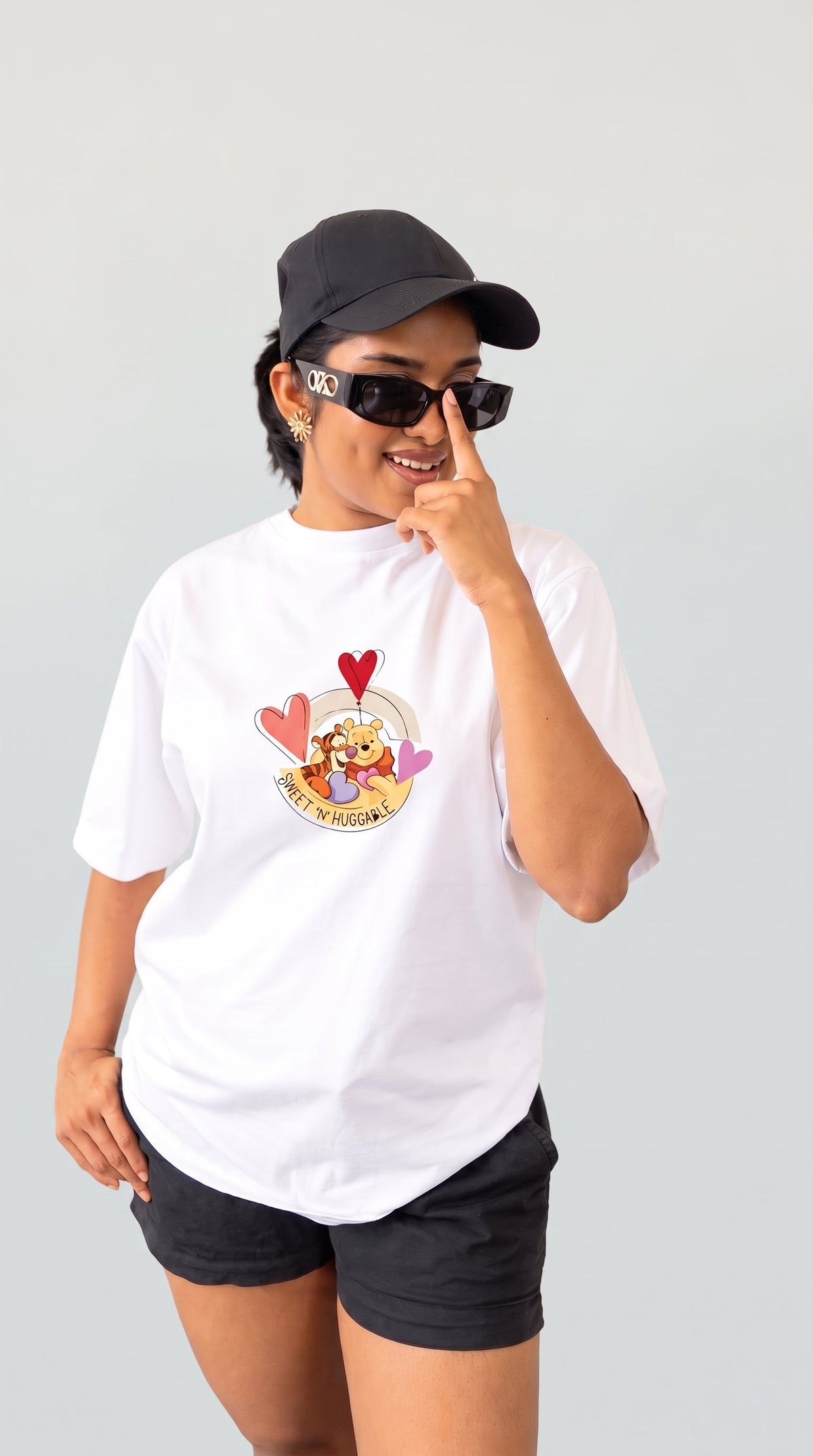 Pooh Sweet'n Huggable Oversized Tee, front view