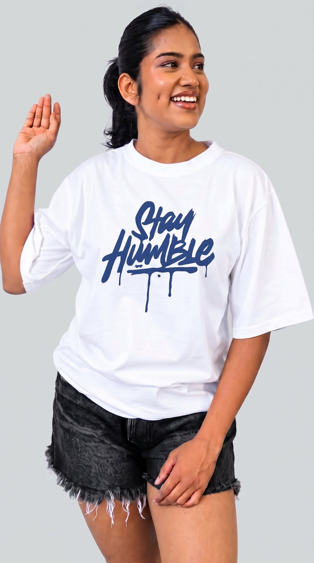 Stay Humble Oversized Tee, front view