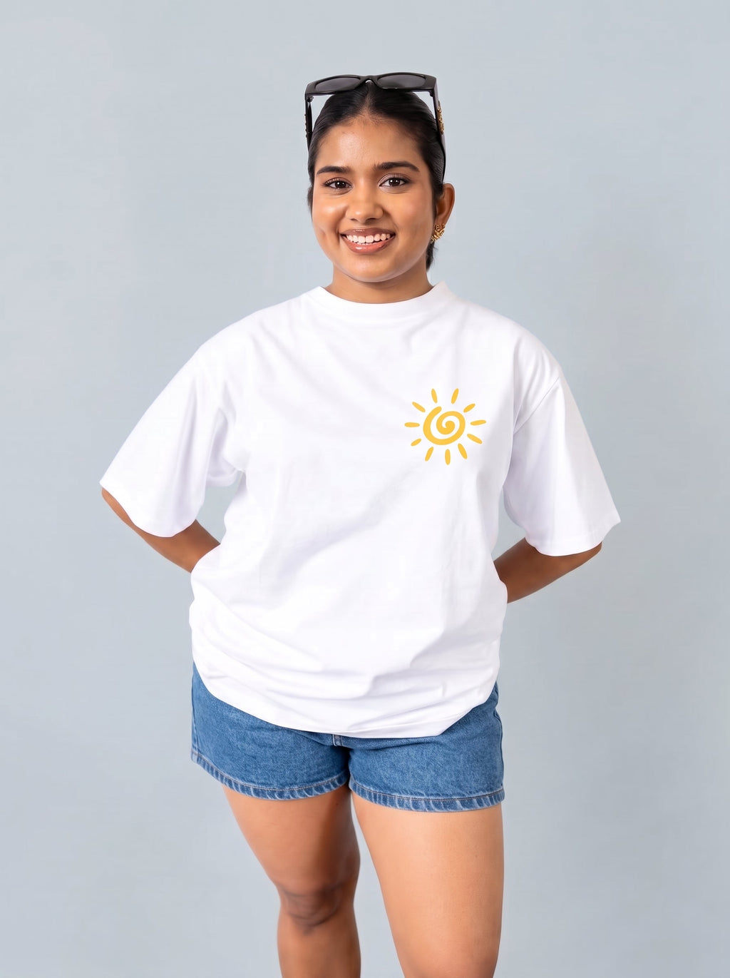 Sun Salt Sandy Oversized Tee, front view